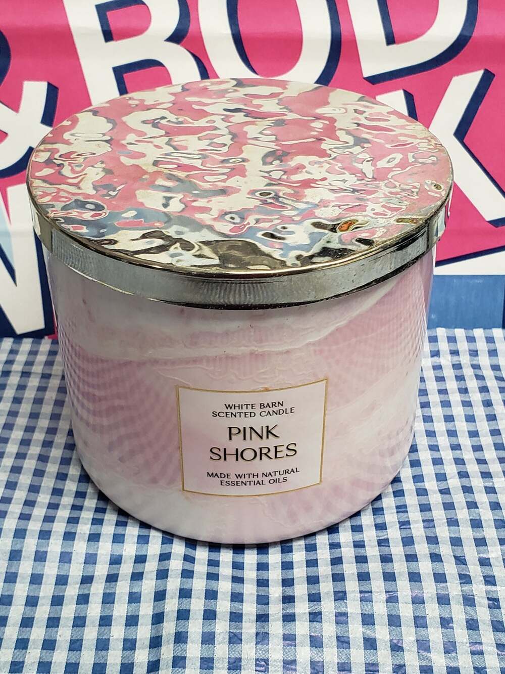 BBW Pink Shores Large 3 Wick Candle Home Fragrance Decor